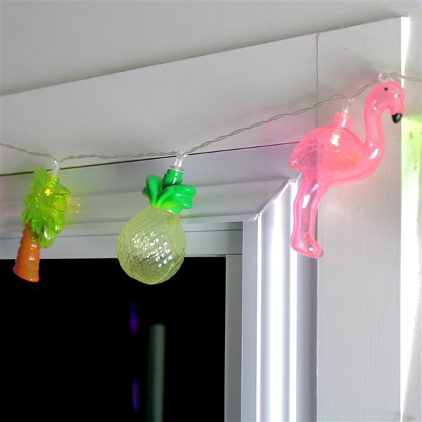 NorthLight 4.5-ft 10-Light Battery-Operated Tropical LED String Lights