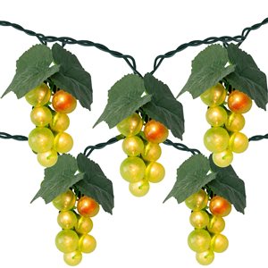 NorthLight 6-ft 5-Light Plug-in Green Grapes Incandescent String Lights