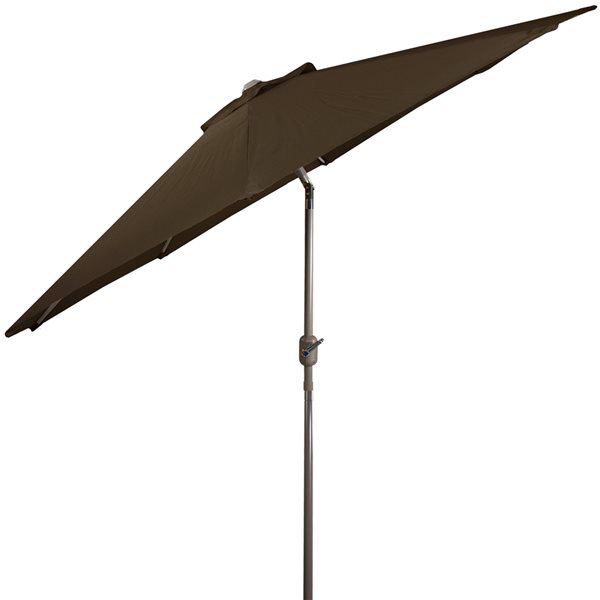 Northlight 9-ft Octagonal Brown Market Patio Umbrella with Crank Mechanism