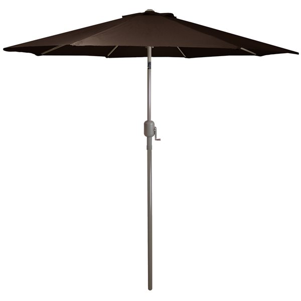 Northlight 9-ft Octagonal Brown Market Patio Umbrella with Crank Mechanism