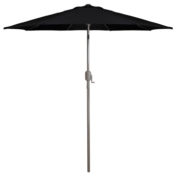 Northlight 9-ft Octagonal Black Market Patio Umbrella with Crank Mechanism