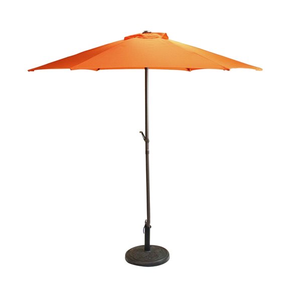 Northlight 7.5-ft Hexagonal Orange Market Patio Umbrella with Crank Mechanism