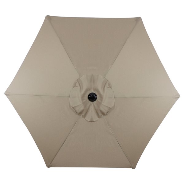 Northlight 6.5-ft Hexagonal Brown Market Patio Umbrella with Crank Mechanism