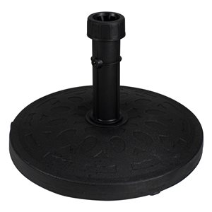 Northlight Black 33-Lb Patio Umbrella Flat Round Resin Base