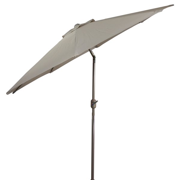 Northlight 9-ft Octagonal Taupe Market Patio Umbrella with Crank Mechanism