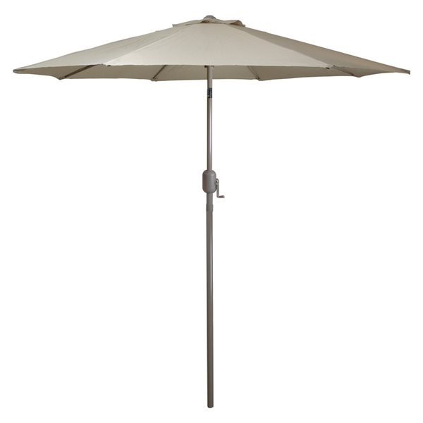 Northlight 9-ft Octagonal Taupe Market Patio Umbrella with Crank Mechanism