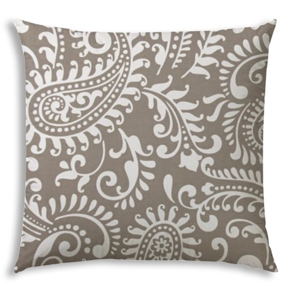 Joita Dreamy 1-Piece 17-in x 17-in Square Taupe Indoor/Outdoor Pillow Sewn Closure