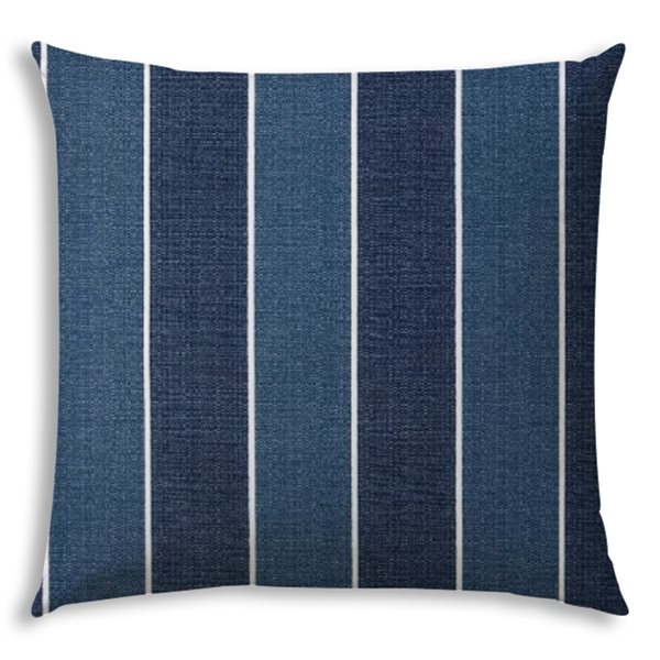 Joita Madalena 1-Piece 17-in x 17-in Square Navy Indoor/Outdoor Pillow Sewn Closure