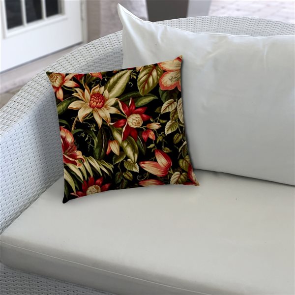 Joita Dahlia 1-Piece 19.5-in x 19.5-in Square Indoor/Outdoor Zippered Pillow Cover