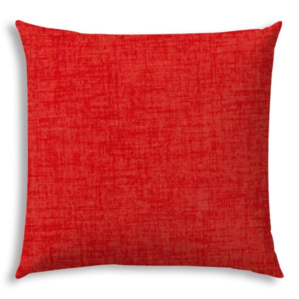Joita Weave 1-Piece 19.5-in x 19.5-in Square Coral Indoor/Outdoor Zippered Pillow Cover
