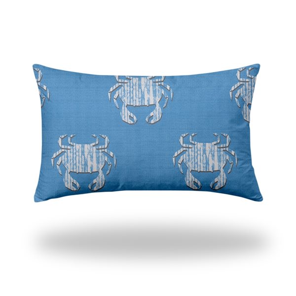 Joita Crabby 1-Piece 16-in x 26-in Rectangular Soft Royal Zipper Pillow Cover
