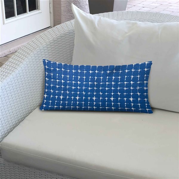 Joita Flashitte 2-Piece 12-in x 18-in Rectangular Indoor/Outdoor Soft Royal Pillow Envelope Cover with Insert