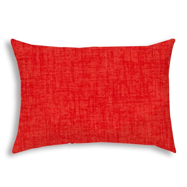 Joita Weave 1-Piece 14-in x 20-in Rectangular Coral Indoor/Outdoor Pillow Sewn Closure