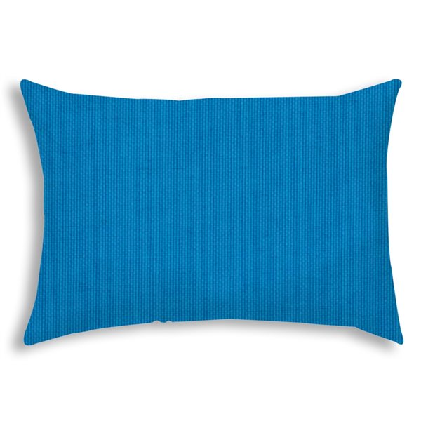 Joita Corina 1-Piece 14-in x 20-in Rectangular Azure Indoor/Outdoor Pillow Sewn Closure