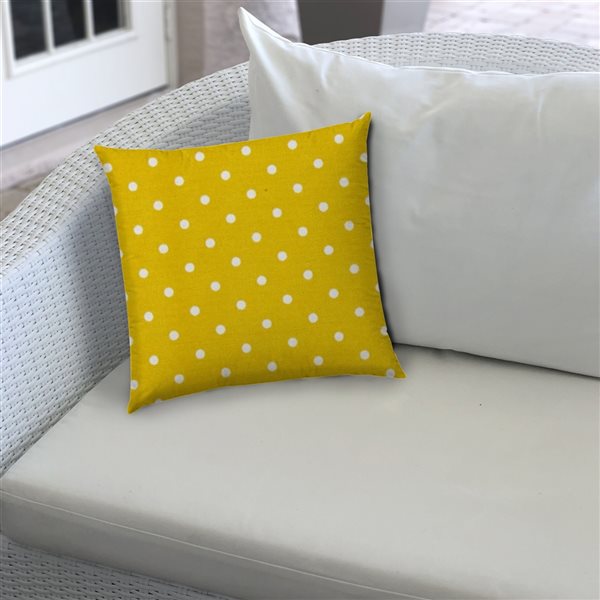 Joita Diner Dot 1-Piece 19.5-in x 19.5-in Square Pineapple Indoor/Outdoor Zippered Pillow Cover