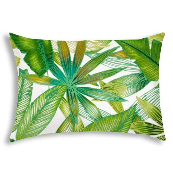 Joita Brazilia 1-Piece 14-in x 20-in Rectangular Green Indoor/Outdoor Pillow Sewn Closure