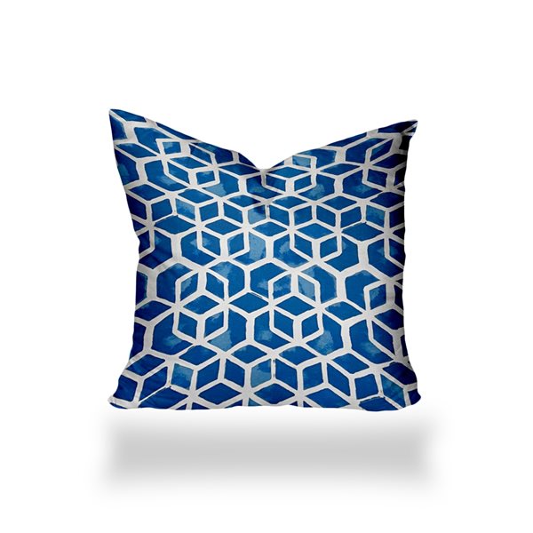 Joita Cube 1-Piece 20-in x 20-in Square Indoor/Outdoor Soft Royal Pillow Envelope Cover