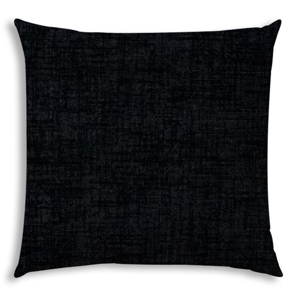 Joita Weave 1-Piece 17-in x 17-in Square Black Indoor/Outdoor Pillow Sewn Closure