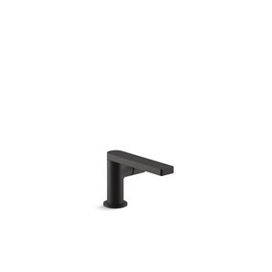 KOHLER Composed Matte Black 1-Handle Single Hole WaterSense Labelled Bathroom Sink Faucet - Drain Included