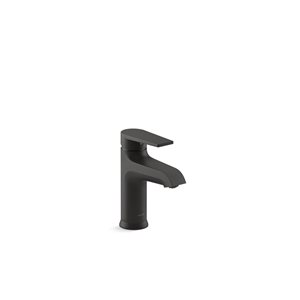 KOHLER Hint Matte Black 1-Handle Single Hole WaterSense Labelled Bathroom Sink Faucet - Drain Included