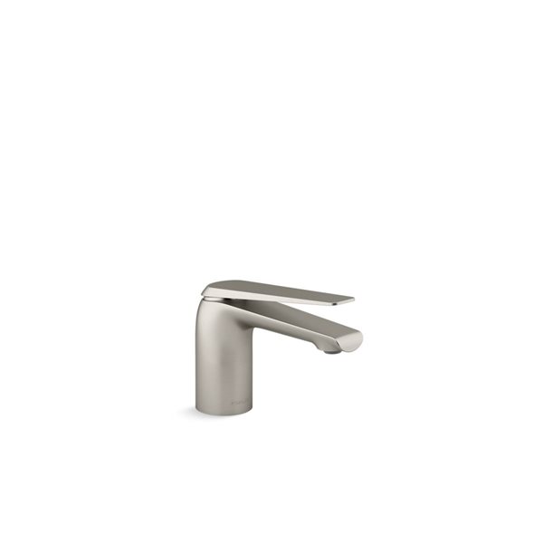 KOHLER Avid 1-Handle Single Hole WaterSense Labelled Brushed Nickel Bathroom Sink Faucet - Drain Included