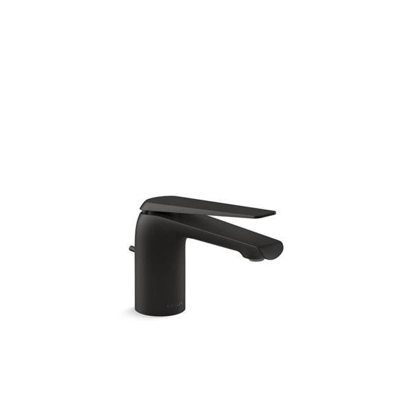 KOHLER Avid 1-Handle Single Hole Matte Black Bathroom Sink Faucet - Drain Included