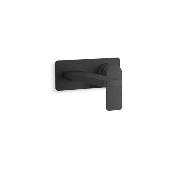KOHLER Parallel Matte Black 1-Handle Wall Mount WaterSense Labelled Bathroom Sink Faucet