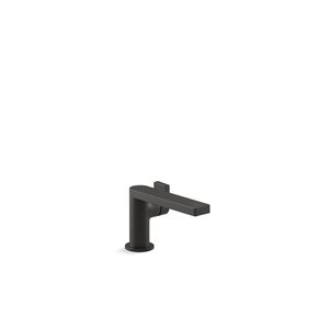KOHLER Avid Matte Black 1-Handle Single Hole WaterSense Labelled Bathroom Sink Faucet - Drain Included