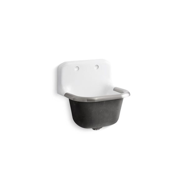 KOHLER Bannon 18.25-in x 22.25-in 1-Basin White Wall Mount Utility Sink