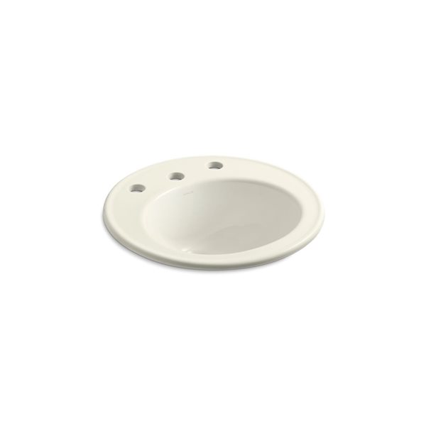 KOHLER Brookline 19in Biscuit Vitreous China DropIn Round Bathroom