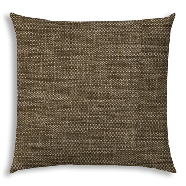 Joita Home Boho Sea 20-in x 20-in Brown Indoor/Outdoor Pillow with Sewn Closure