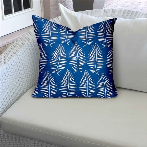 Joita Home Breezy 24-in x 24-in Soft Royal Pillow, Envelope Cover