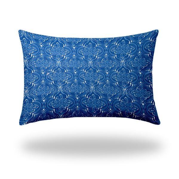 Joita Home Atlas 36-in x 24-in Indoor/Outdoor Soft Royal Pillow, Zipper Cover