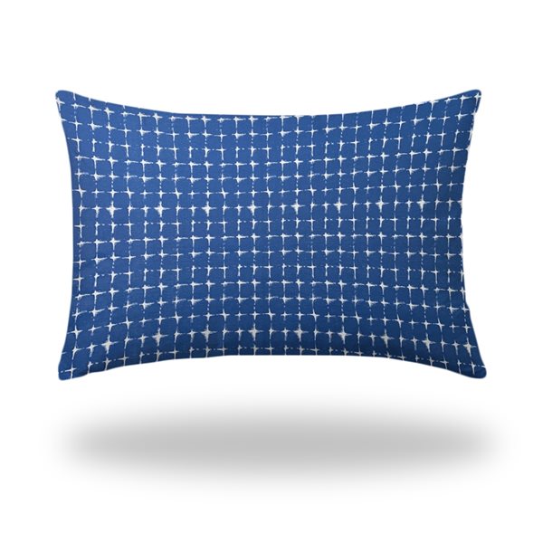 Joita Home Flashitte 36-in x 24-in Indoor/Outdoor Soft Royal Pillow, Zipper Cover