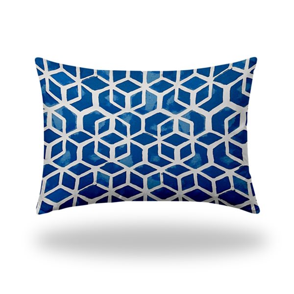Joita Home Cube 20-in x 14-in Soft Royal Pillow, Zipper Cover with Insert - Set of 2