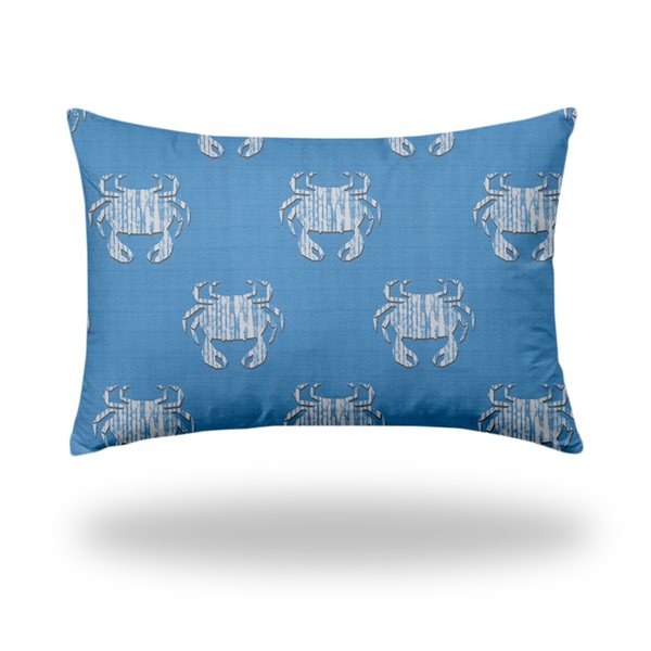 Joita Home Crabby 36-in x 24-in Indoor/Outdoor Soft Royal Pillow, Envelope Cover