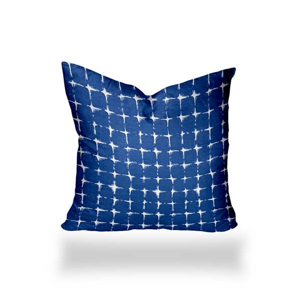 Joita Home Flashitte 17-in x 17-in Indoor/Outdoor Soft Royal Pillow, Sewn Closed