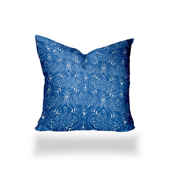 Joita Home Atlas 22-in x 22-in Soft Royal Pillow, Zipper Cover
