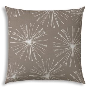 Joita Home Fireworks 20-in x 20-in Taupe Indoor/Outdoor Pillow with Sewn Closure