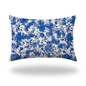 Joita Home Sandy 18-in x 12-in Indoor/Outdoor Soft Royal Pillow, Sewn Closed