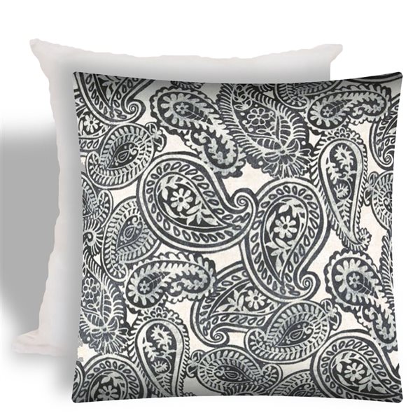 Joita Home Elio 17-in x 17-in Grey Indoor/Outdoor Zippered Pillow Cover with Insert - Set of 2