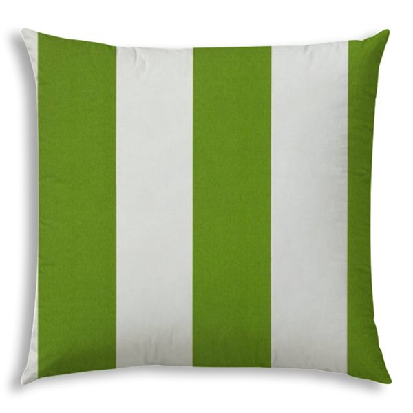 Joita Home Cabana Large 20-in x 20-in Green Indoor/Outdoor Pillow with Sewn Closure