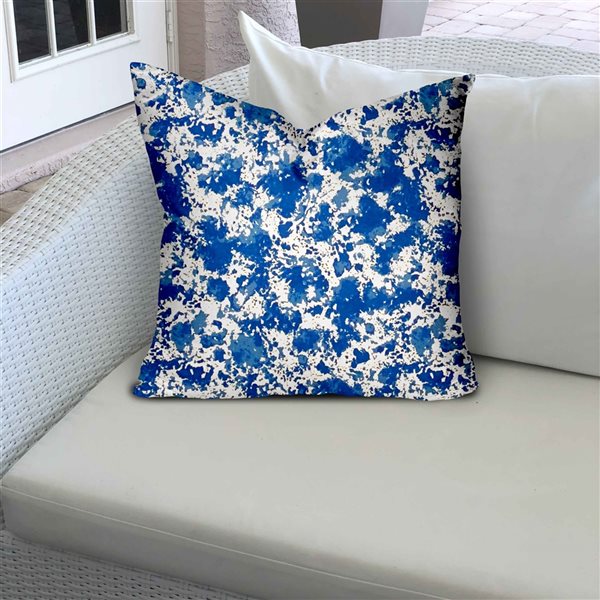 Joita Home Sandy 12-in x 12-in Indoor/Outdoor Soft Royal Pillow, Envelope Cover with Insert - Set of 2