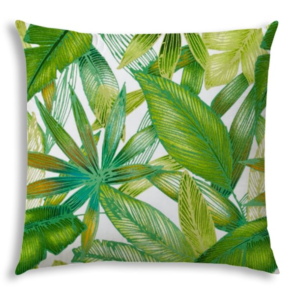 Joita Home Brazilia 20-in x 20-in Green Indoor/Outdoor Pillow with Sewn Closure