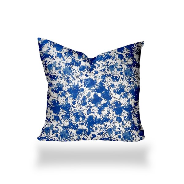 Joita Home Sandy 24-in x 24-in Indoor/Outdoor Soft Royal Pillow, Envelope Cover