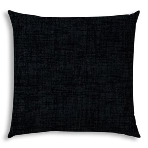 Joita Home Weave 20-in x 20-in Black Indoor/Outdoor Pillow with Sewn Closure