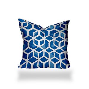 Joita Home Cube 14-in x 14-in Indoor/Outdoor Soft Royal Pillow, Envelope Cover with Insert - Set of 2