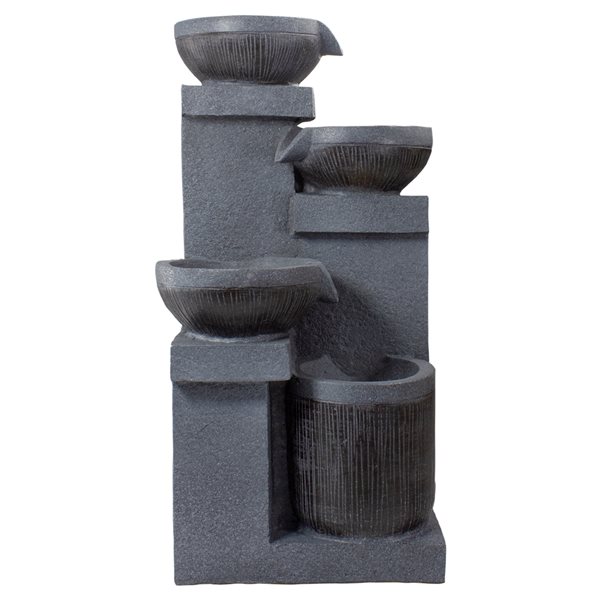 Northlight 23-in H Resin LED 4-Tier Outdoor Fountain 34740462 | RONA