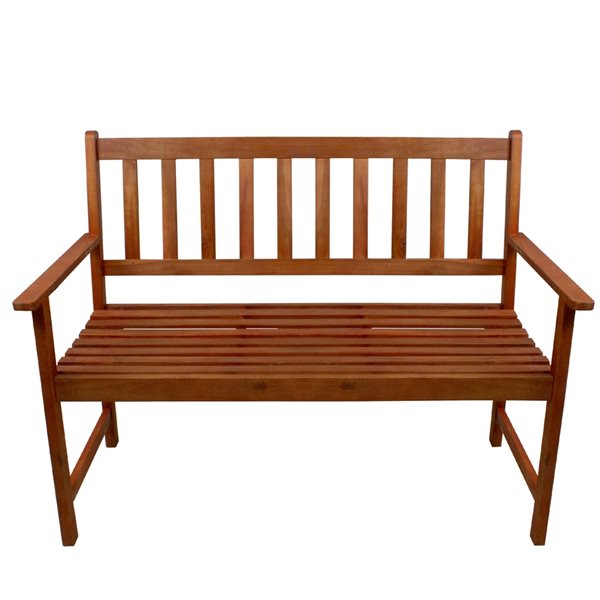 48" Light Brown Acacia Wood Outdoor Patio Bench