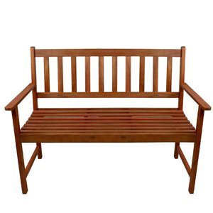 Northlight 24-in W x 36.5-in L Brown Acacia Wood Bench
